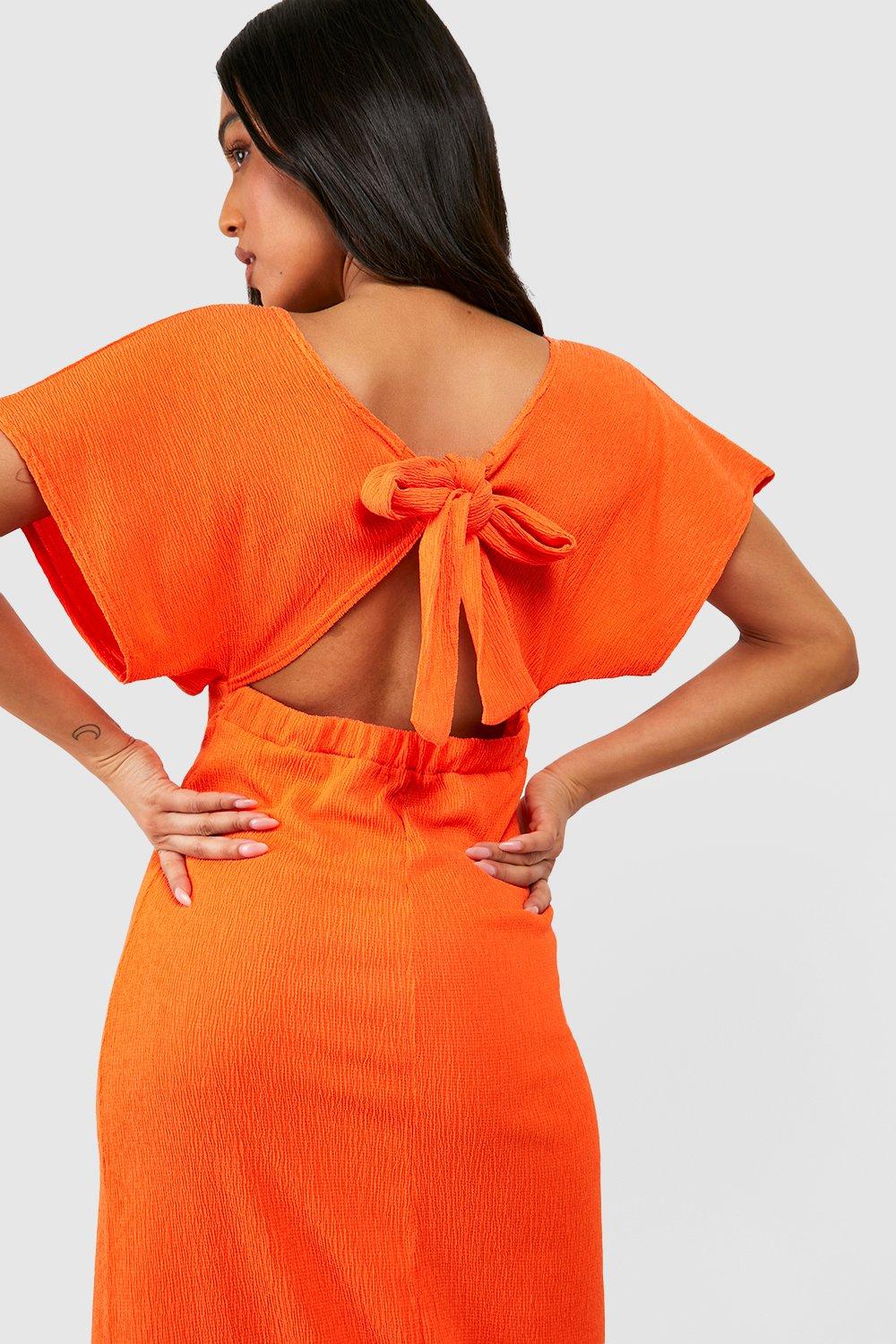 Orange on sale boohoo dress