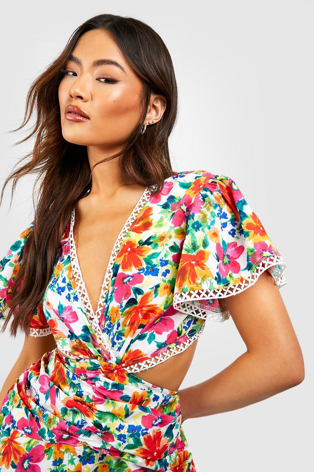 Boohoo floral playsuit online