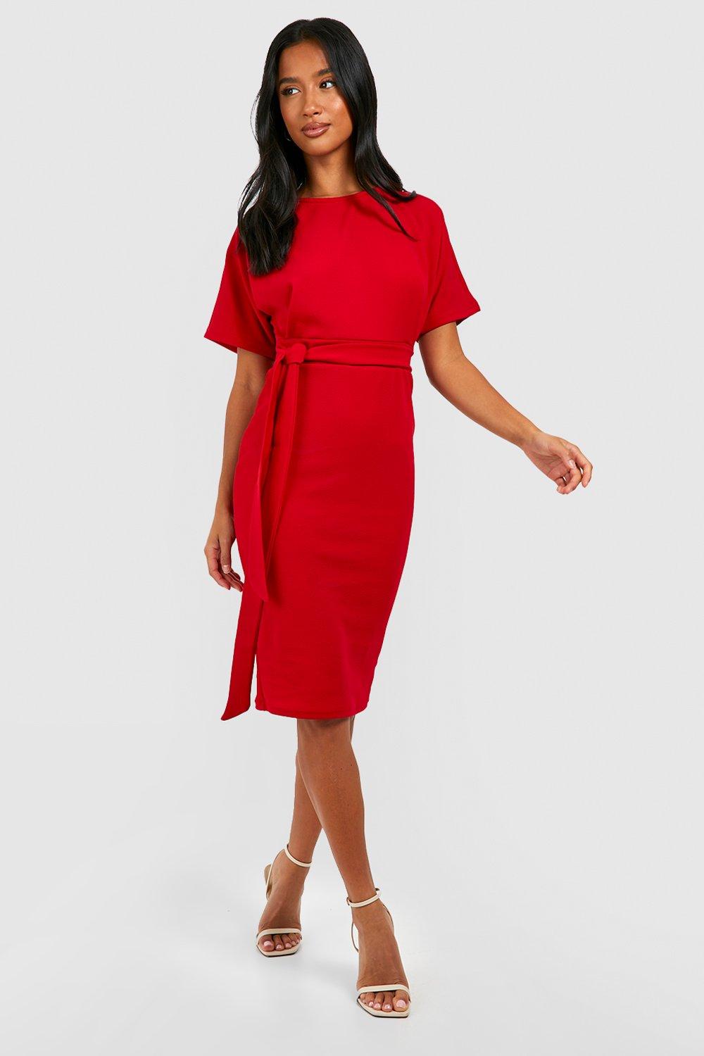 Petite red formal on sale dress