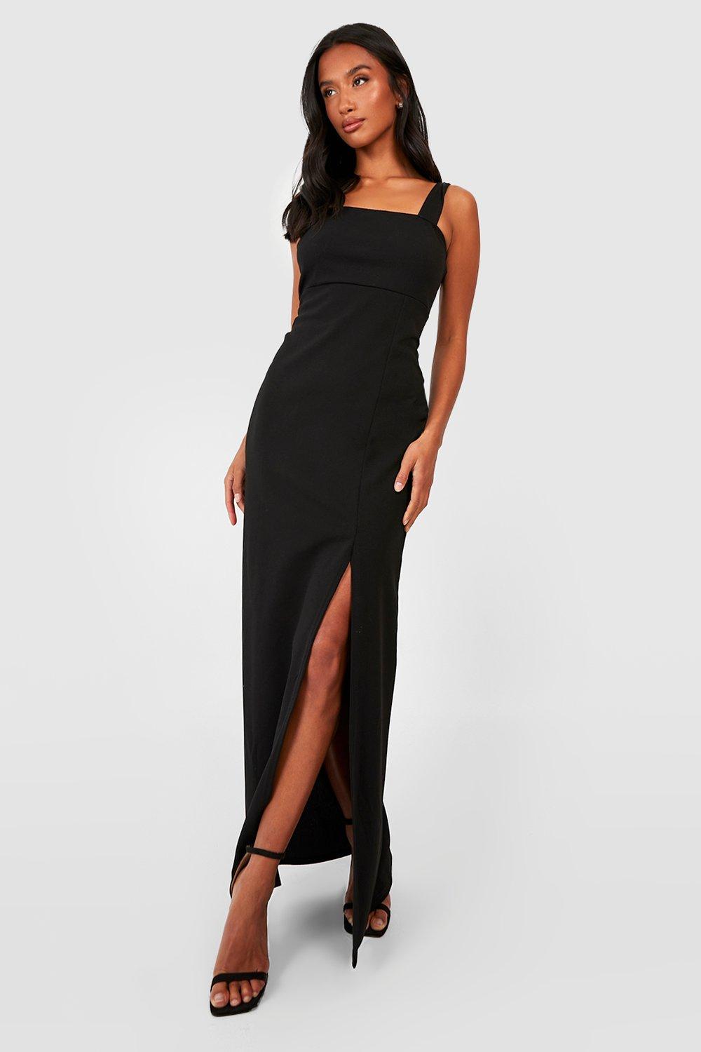 Petite Robe mi longue col carr boohoo
