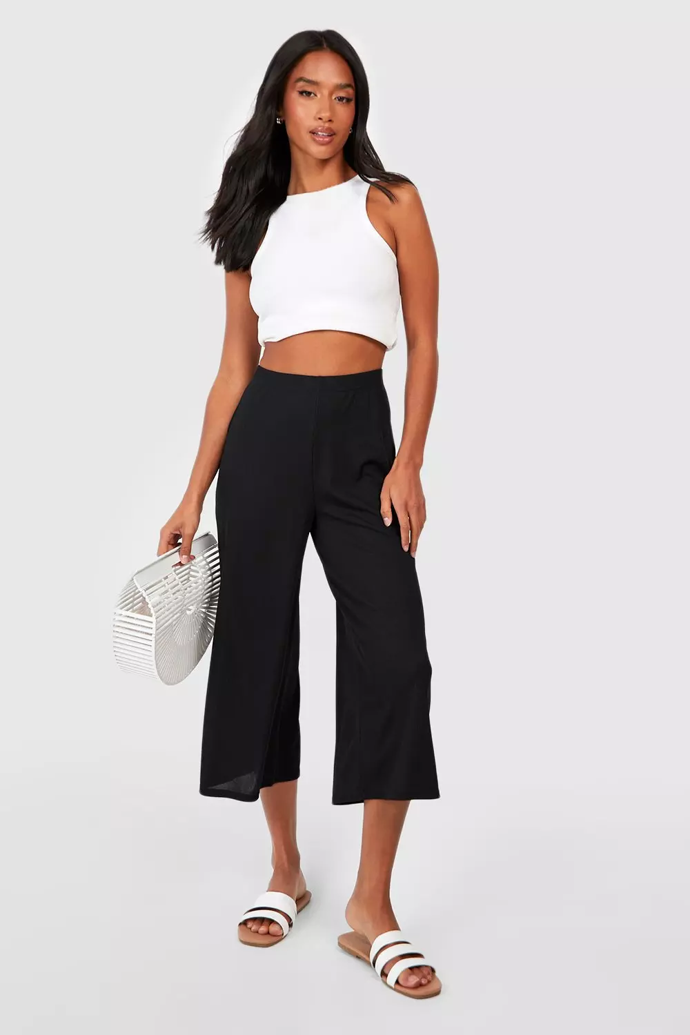 Petite wide leg culottes store