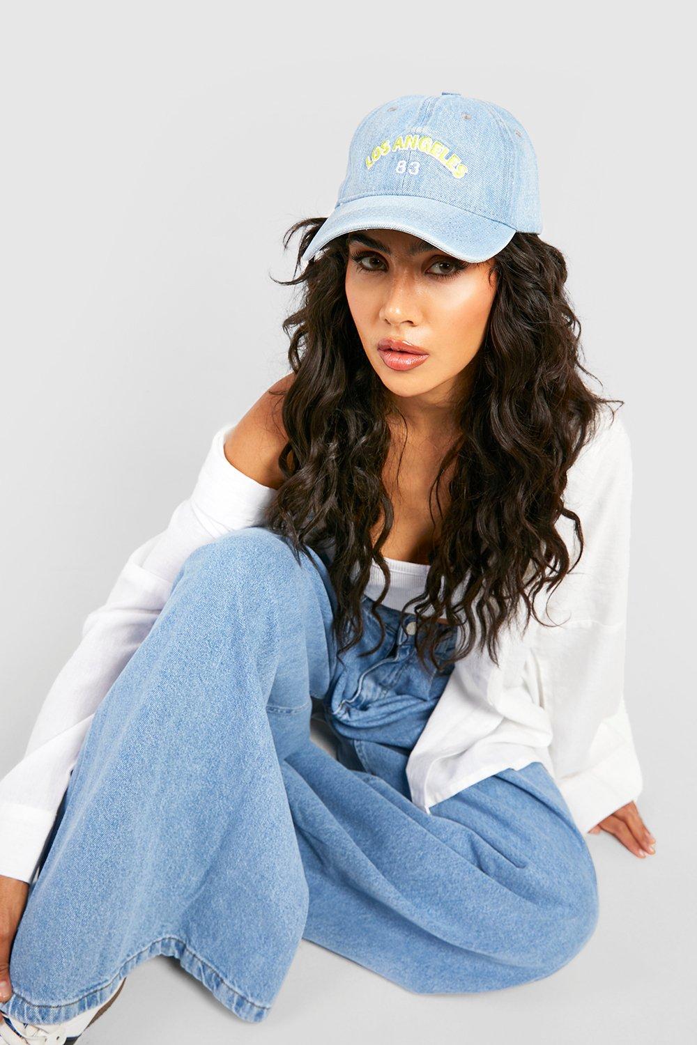 Womens denim deals baseball cap