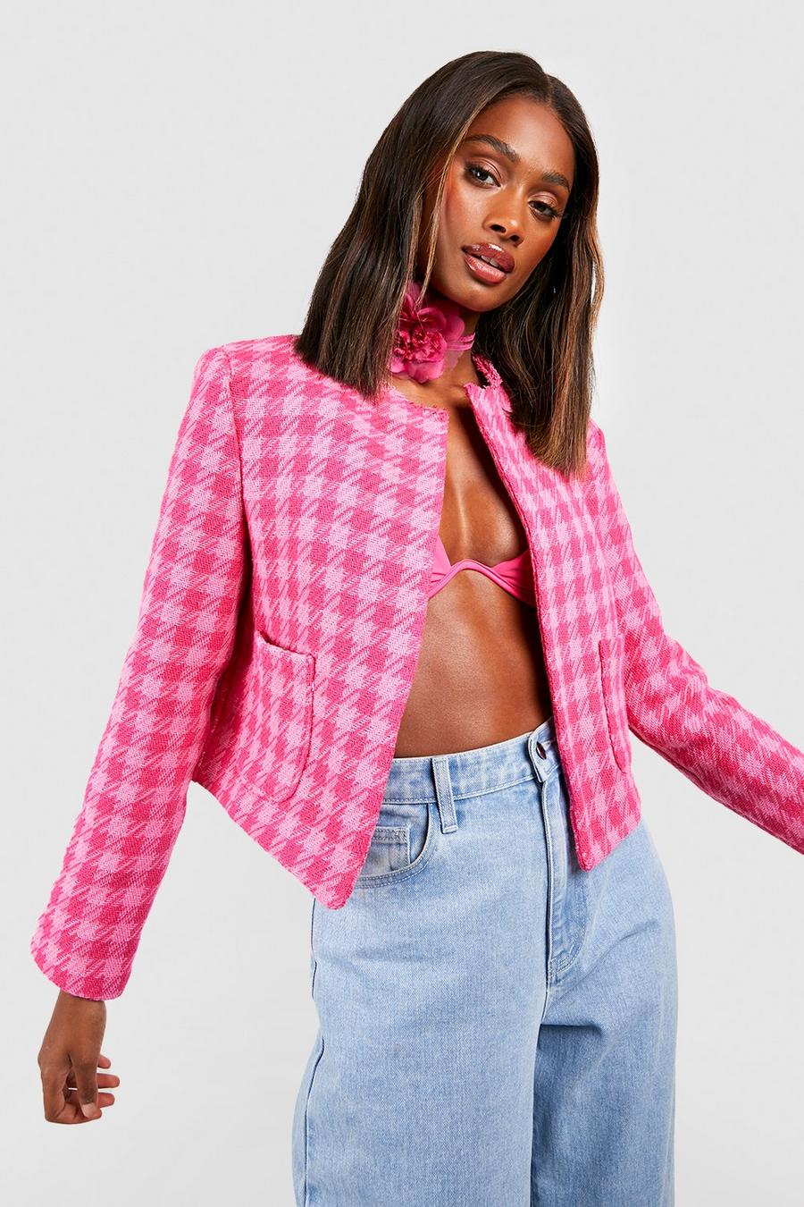 Pink Bright Boucle Jacket image number 1