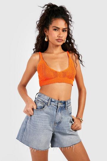 Crochet Bralet orange