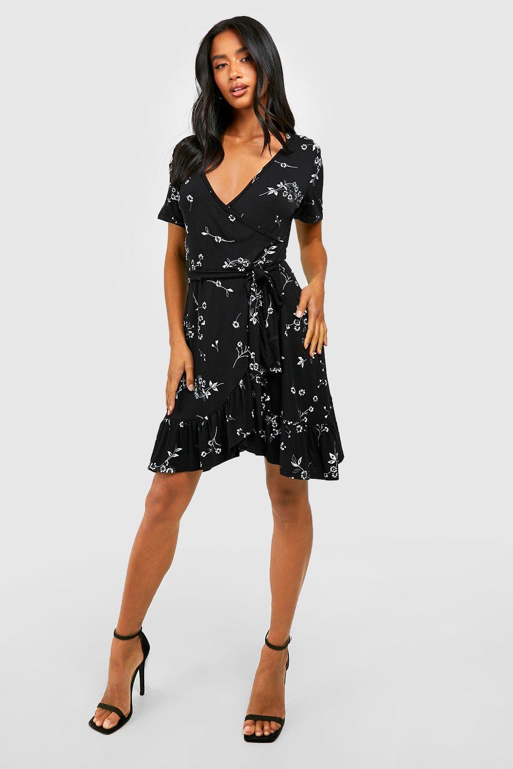 Boohoo frill hotsell hem dress