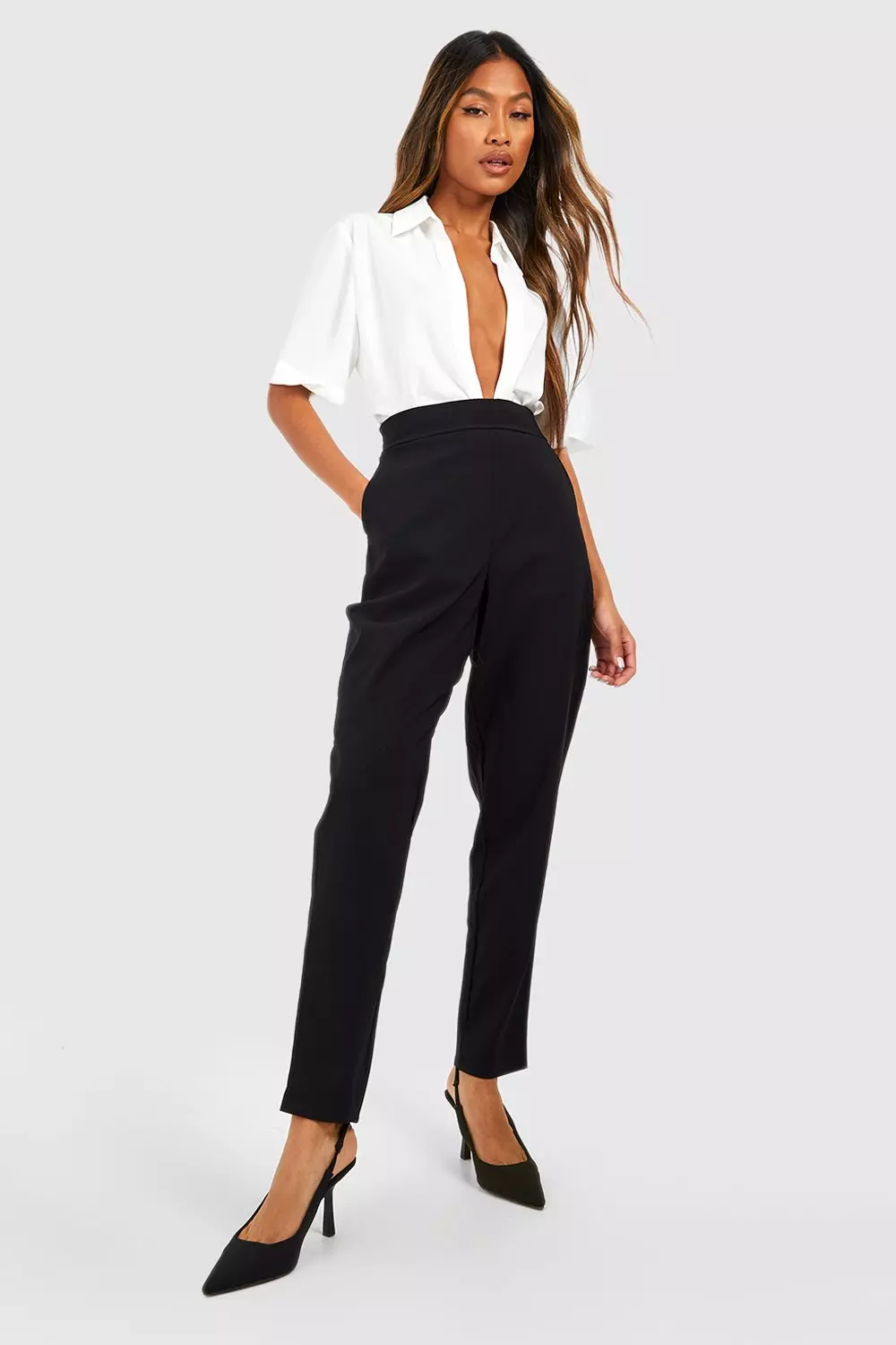 Black Super Stretch Tapered Tailored Trouser alternative image