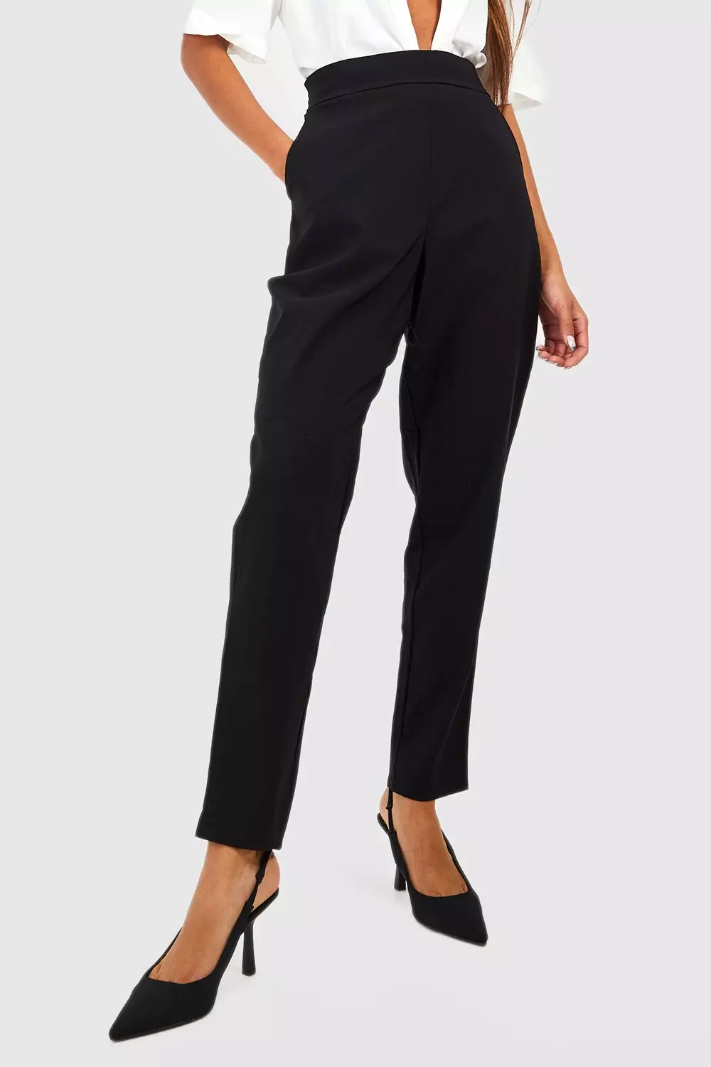 Black Super Stretch Tapered Tailored Trouser alternative image