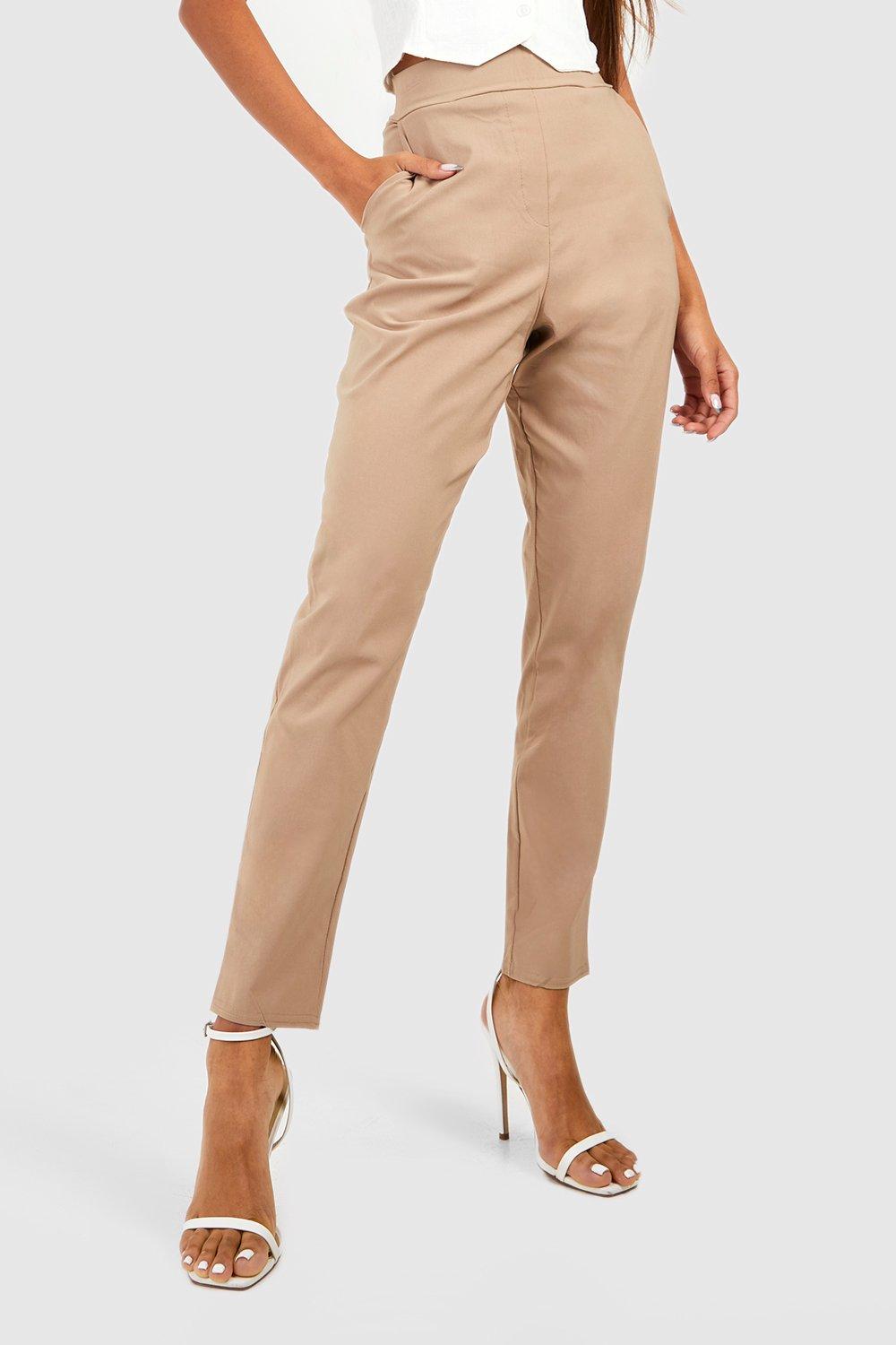 Tapered Tease High Waist Dress Pants  High waisted dress pants, Tapered  pants outfit, Slacks for women