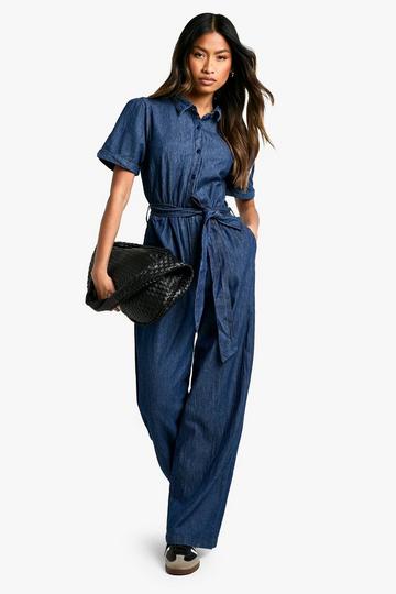 Chambray Denim Jumpsuit indigo