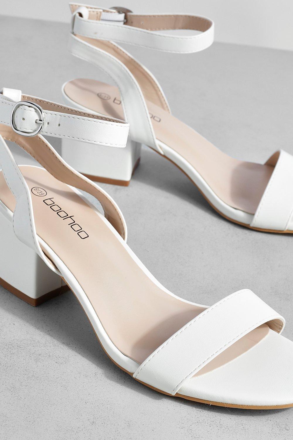 White barely there heels new arrivals