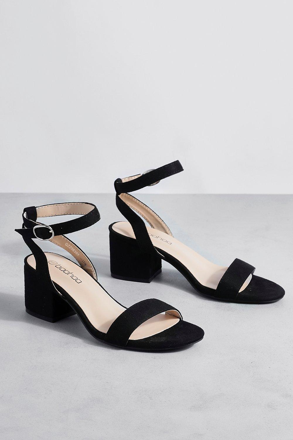 Black barely clearance there block heels