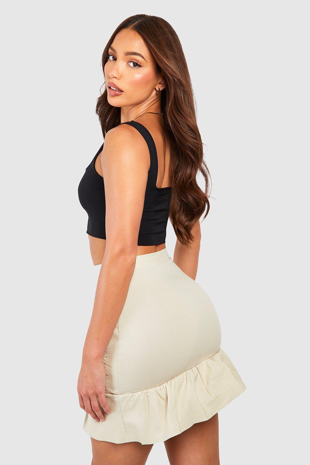 White frill hem clearance skirt