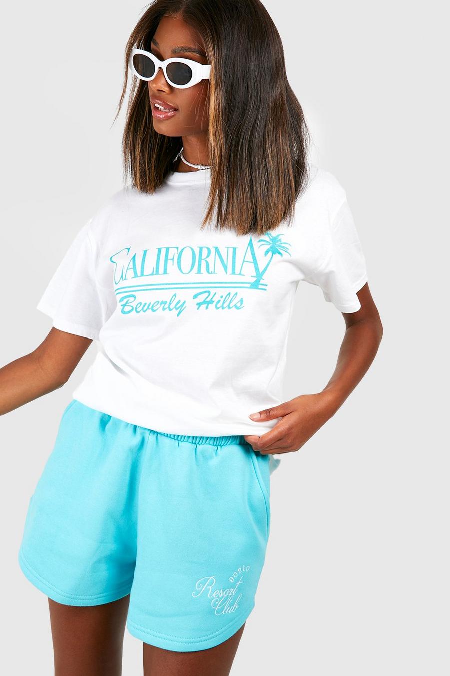 White California Chest Print Oversized T-shirt image number 1