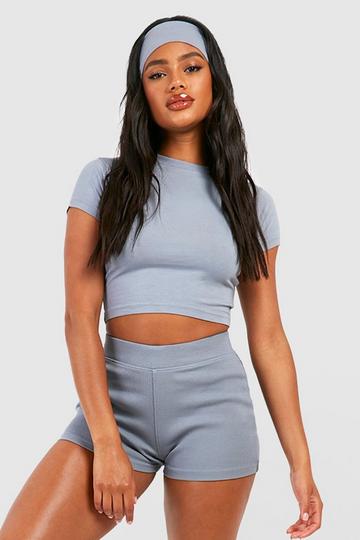 Overdyed Cap Sleeve Crop Top sage