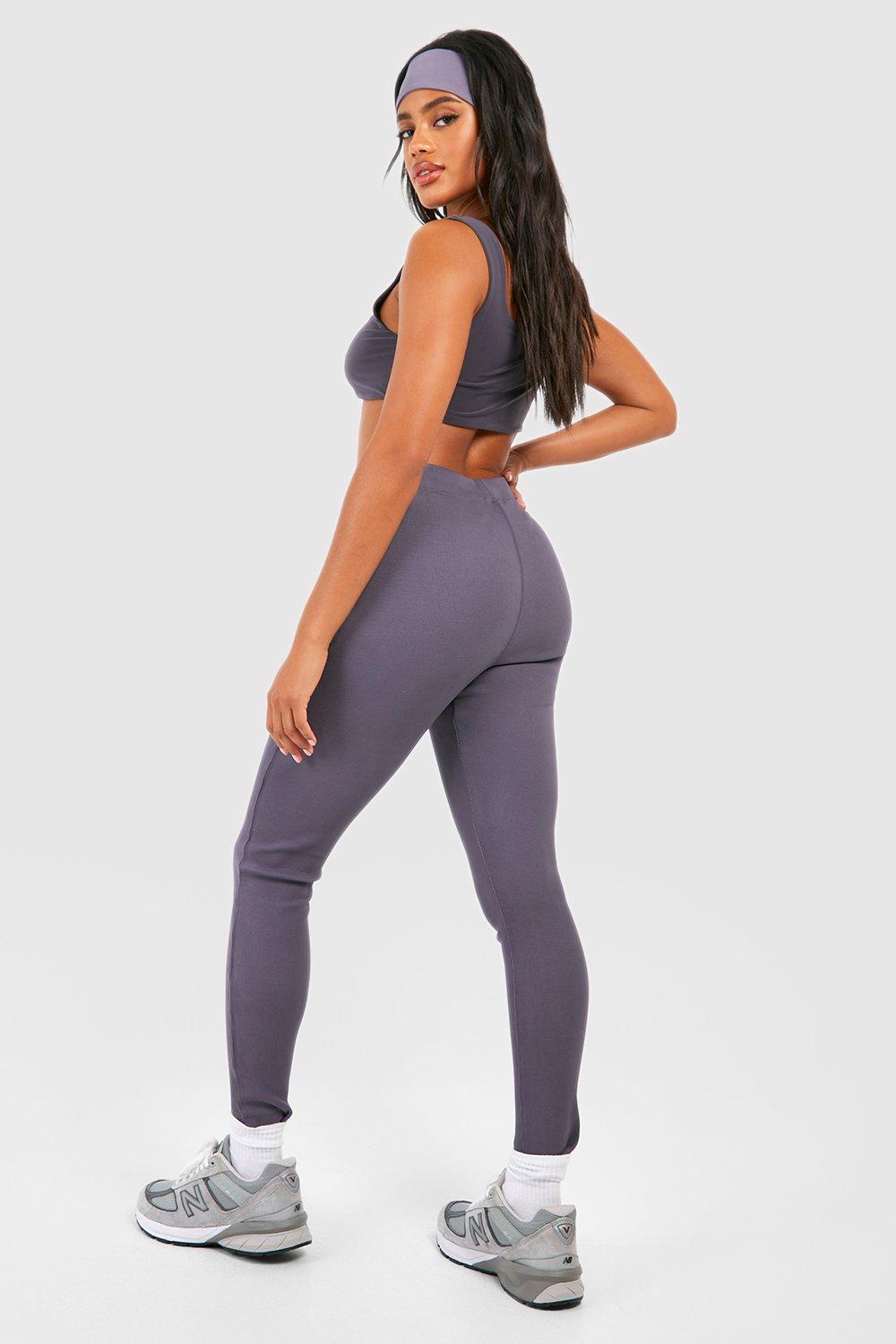 Plus Cotton Jersey Ruched Booty Boosting Leggings