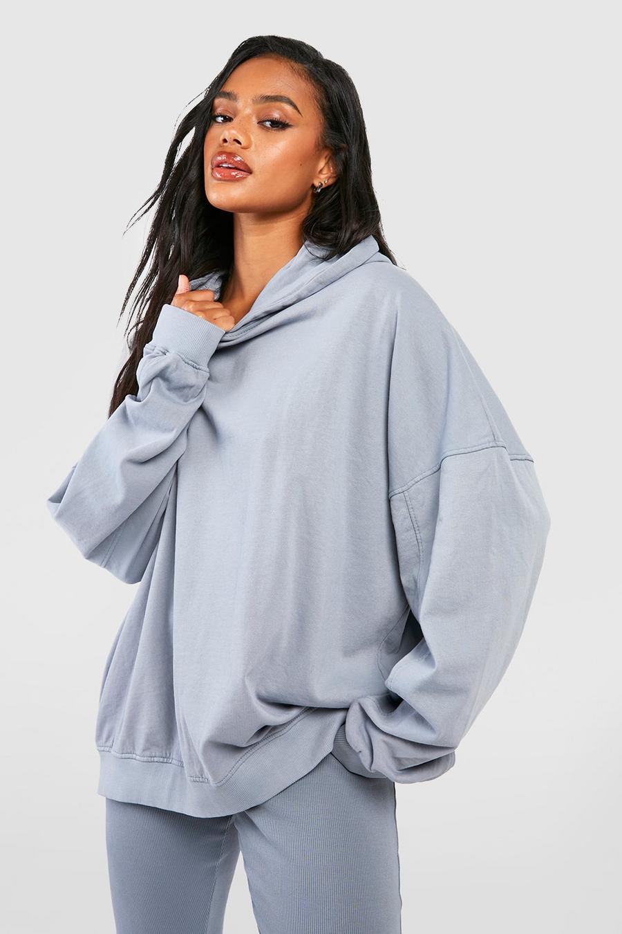 Sage green Oversized Overdyed Hoodie 