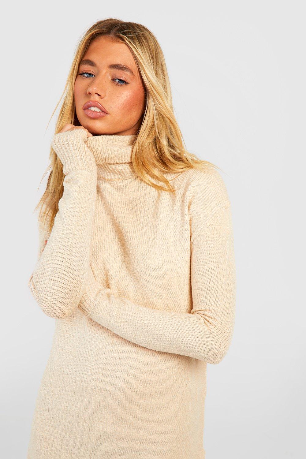 Oversized cowl clearance neck sweater dress