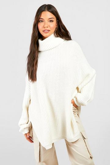 Oversized Dikke Boyfriend Trui cream