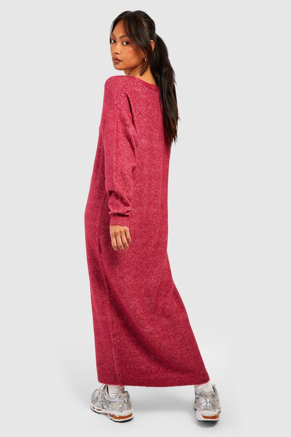 Long sleeve outlet knit maxi dress