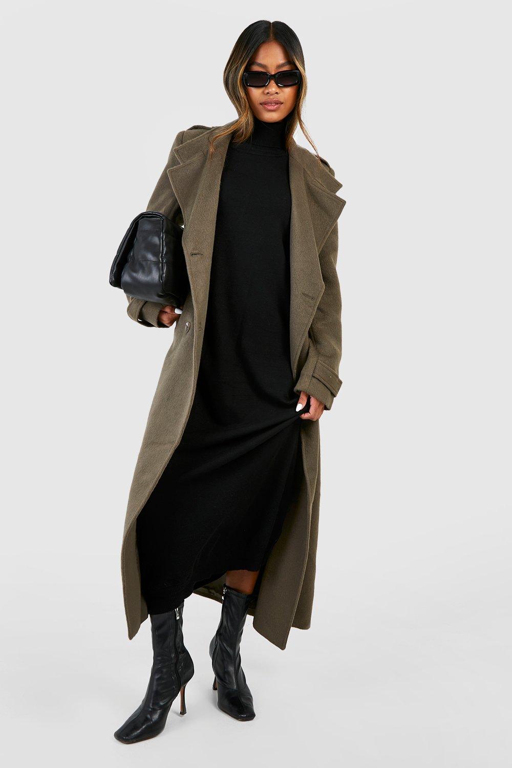 Fine Knit Roll Neck Knitted Midaxi Dress