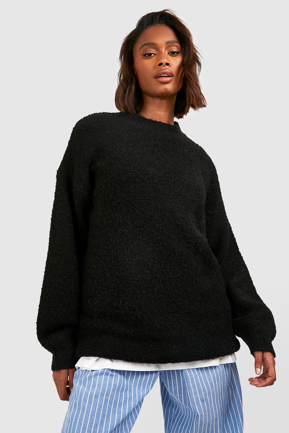 Black oversized 2025 knitted jumper