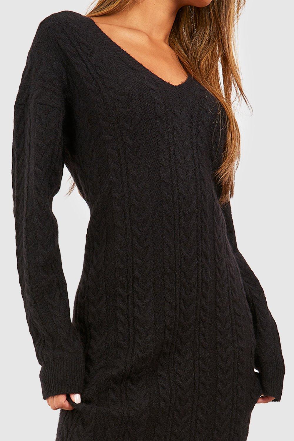 Cable knit cheap maxi sweater dress