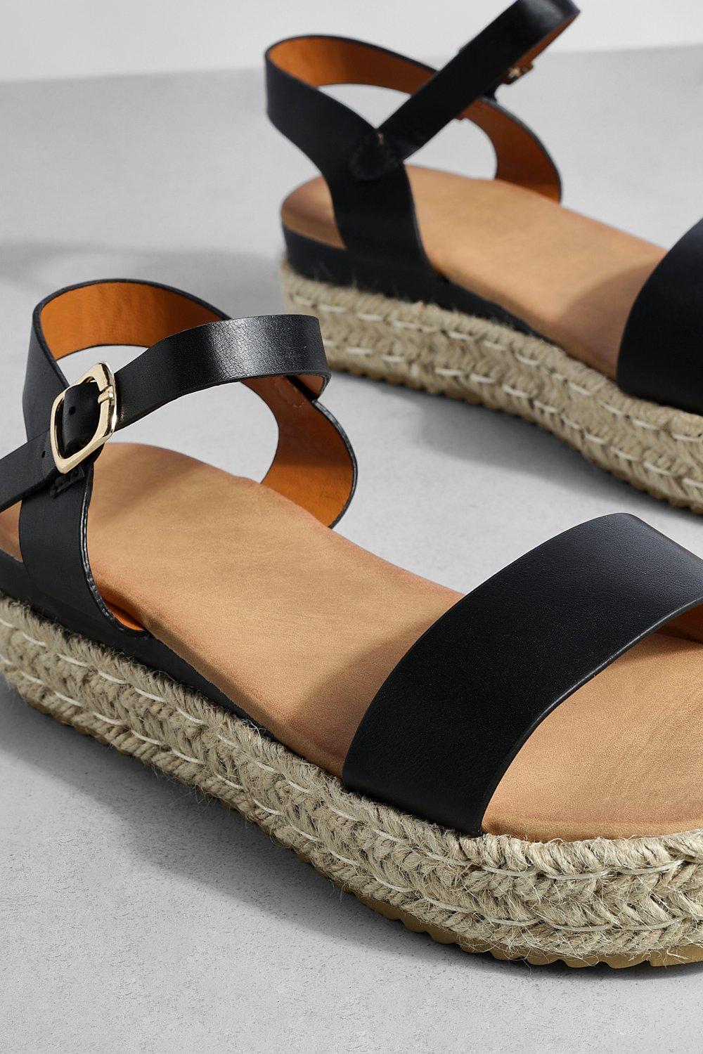 Two Part Espadrille Flatforms boohoo UK