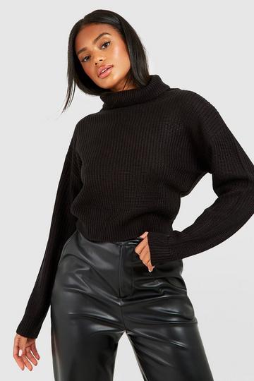 Basic Roll Neck Jumper black