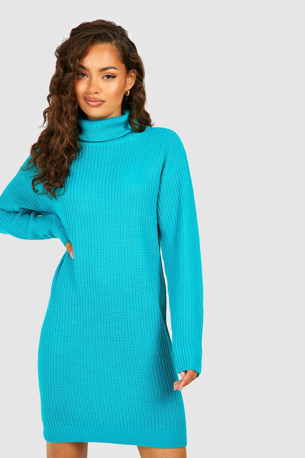 Teal cheap jumper dress