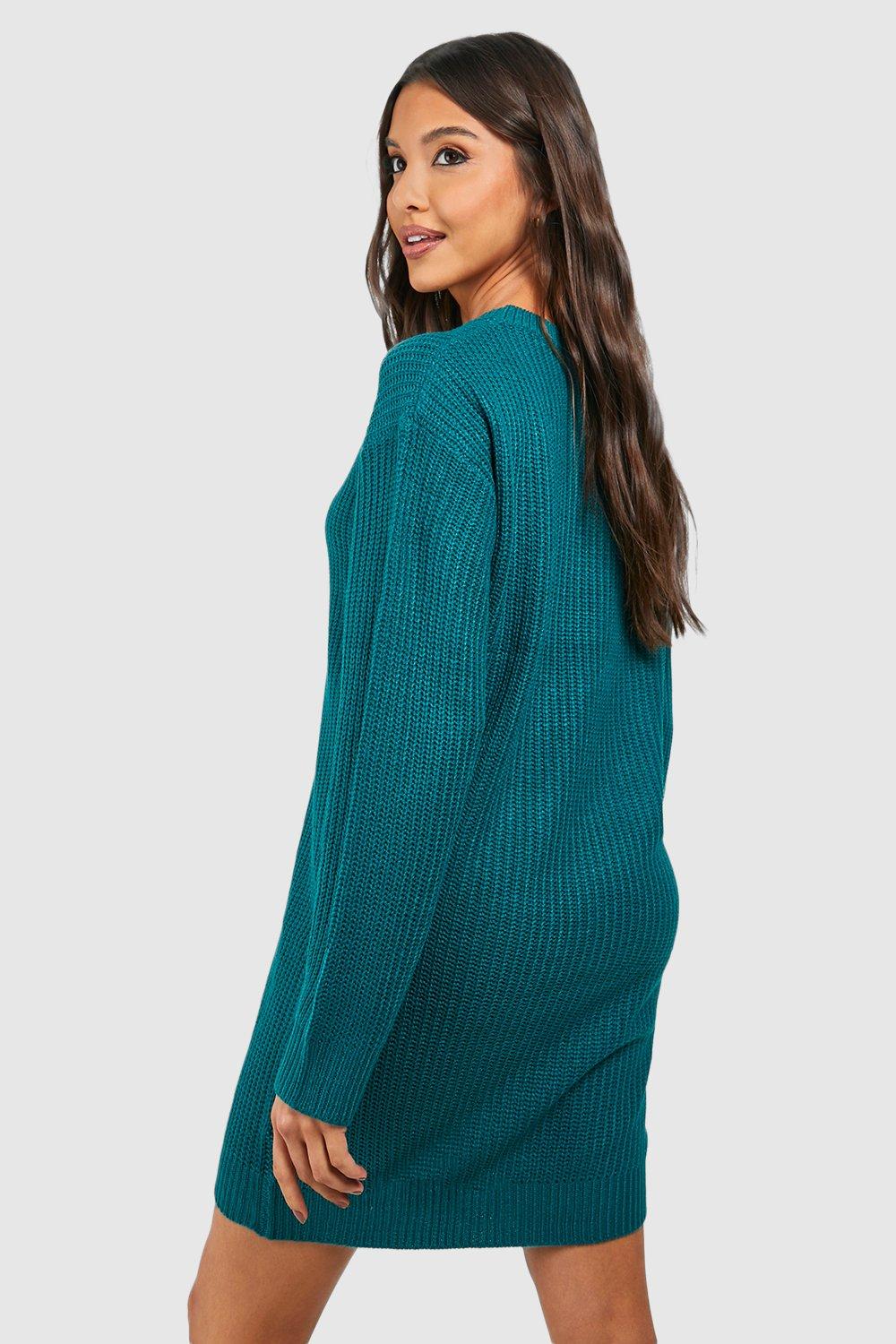 Teal store jumper dress