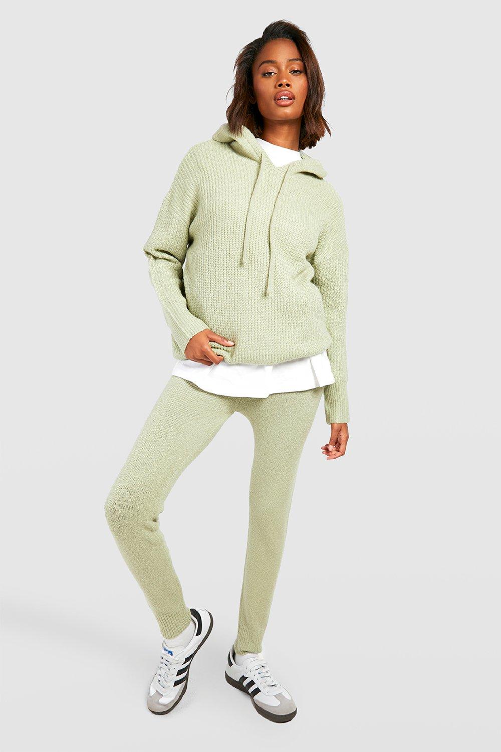 Soft Knit Hoodie Pants Two Piece boohoo