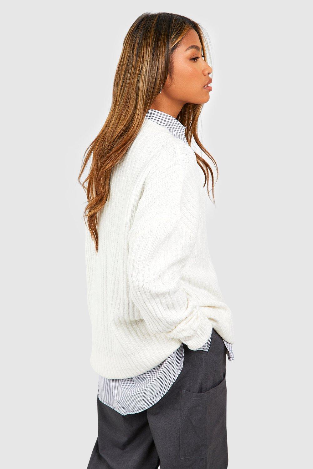 White soft shop knit jumper