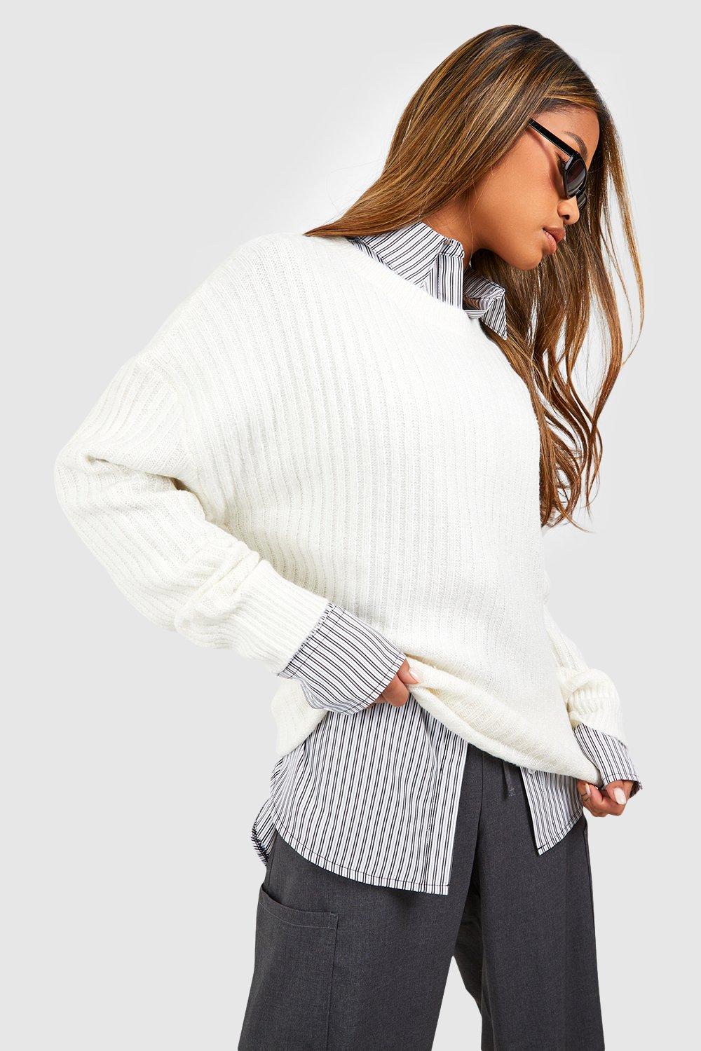 White soft shop knit jumper