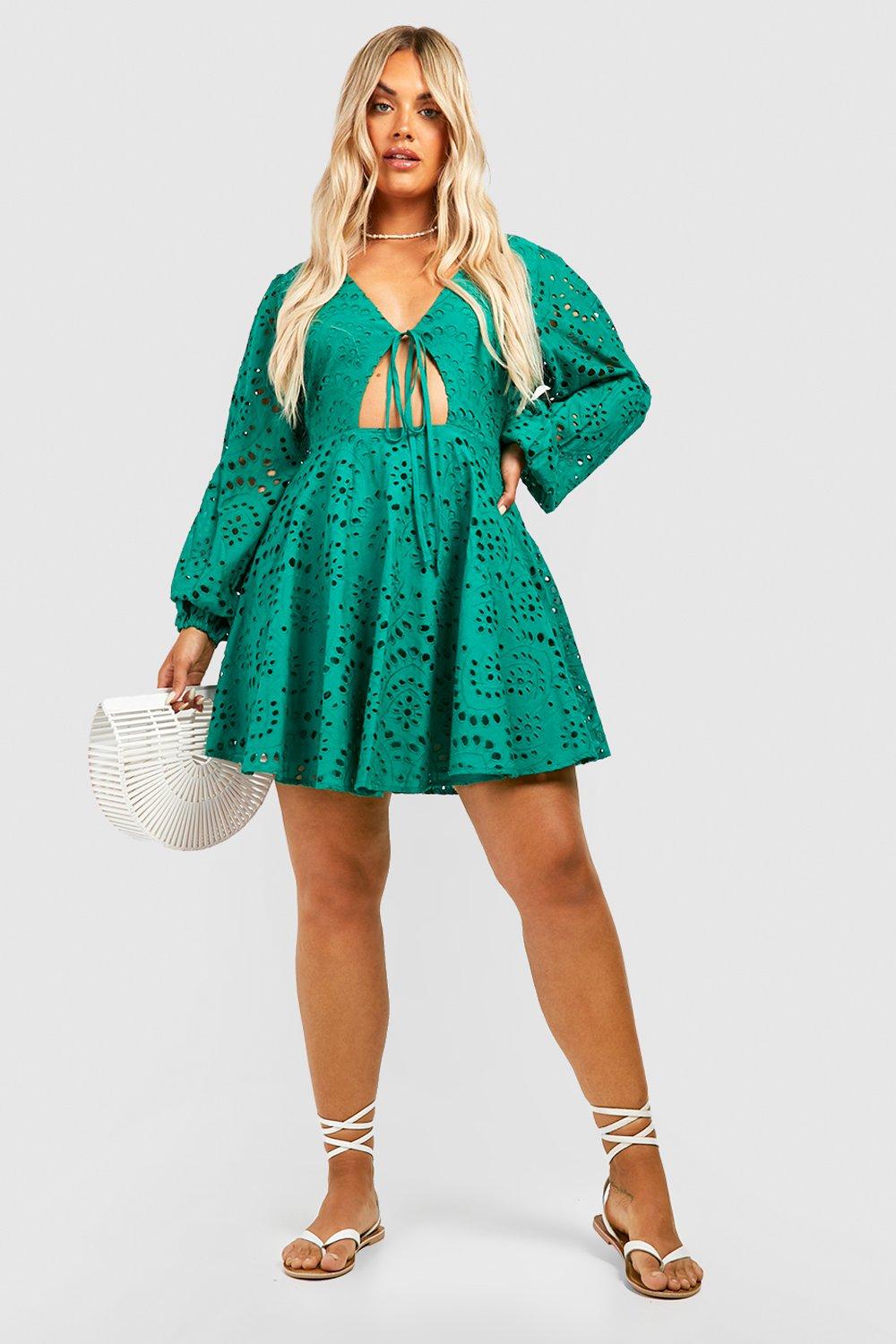 Missguided broderie dress hotsell