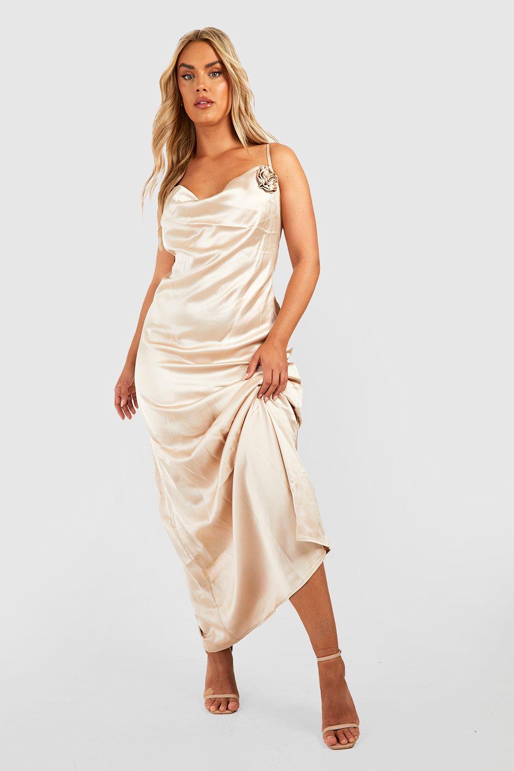 Rose gold maxi shop dress plus size