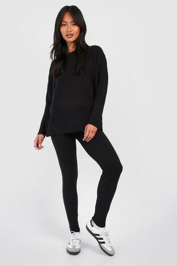 Black Soft Knit Tracksuit