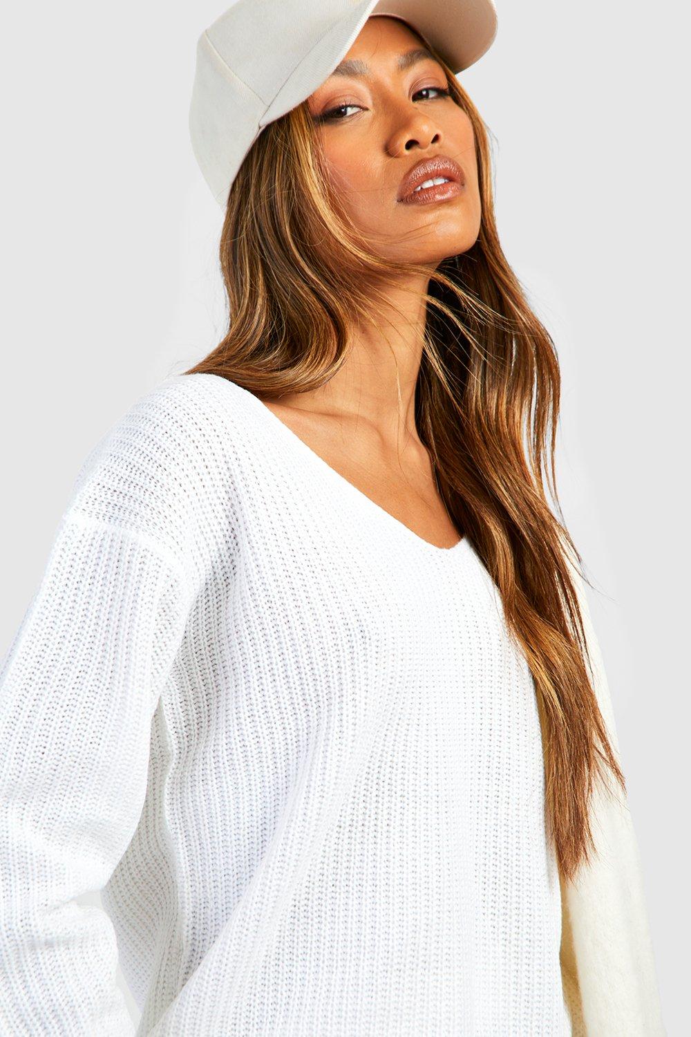 Boohoo v clearance neck jumper