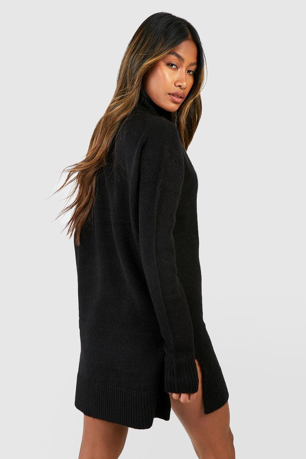 Black roll neck store dress uk