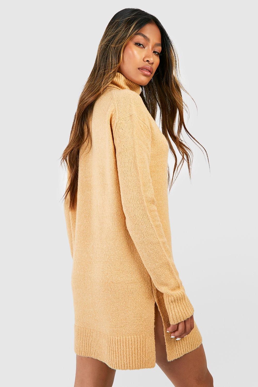 Oversized Trui Jurk Met Col boohoo