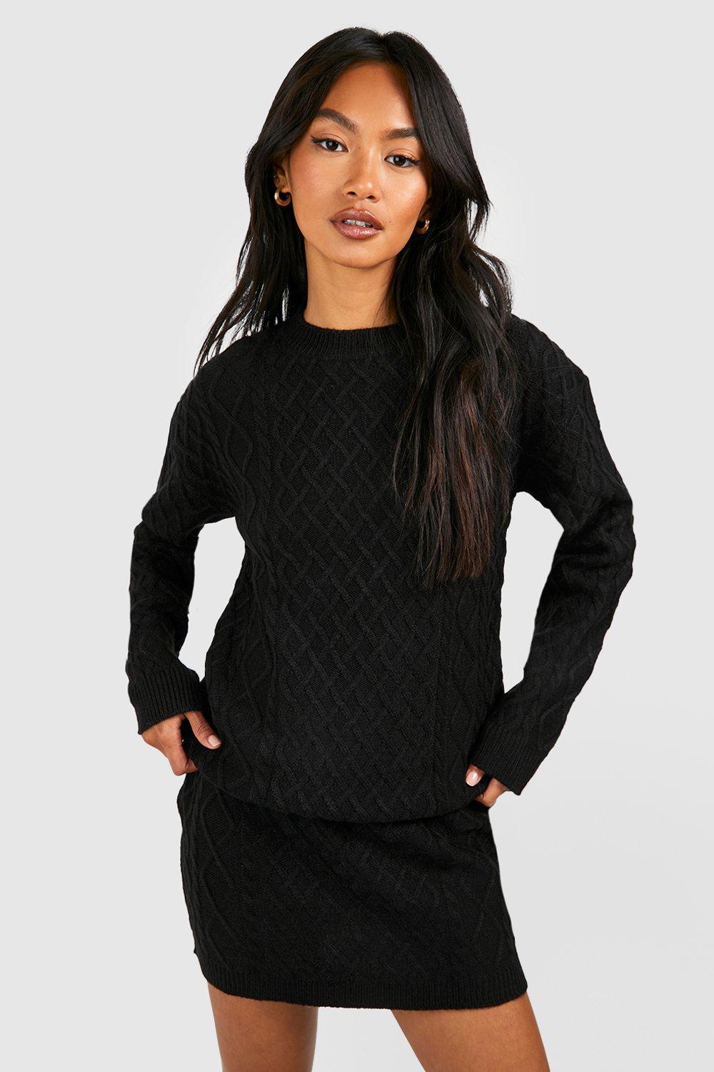 Ensemble en maille best sale femme jupe et pull