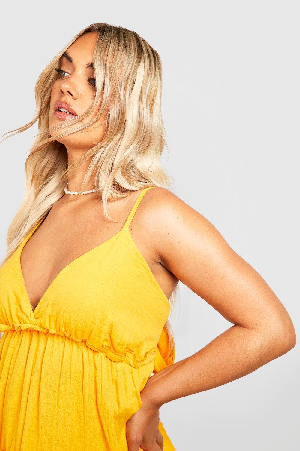 Boohoo hot sale mustard dress