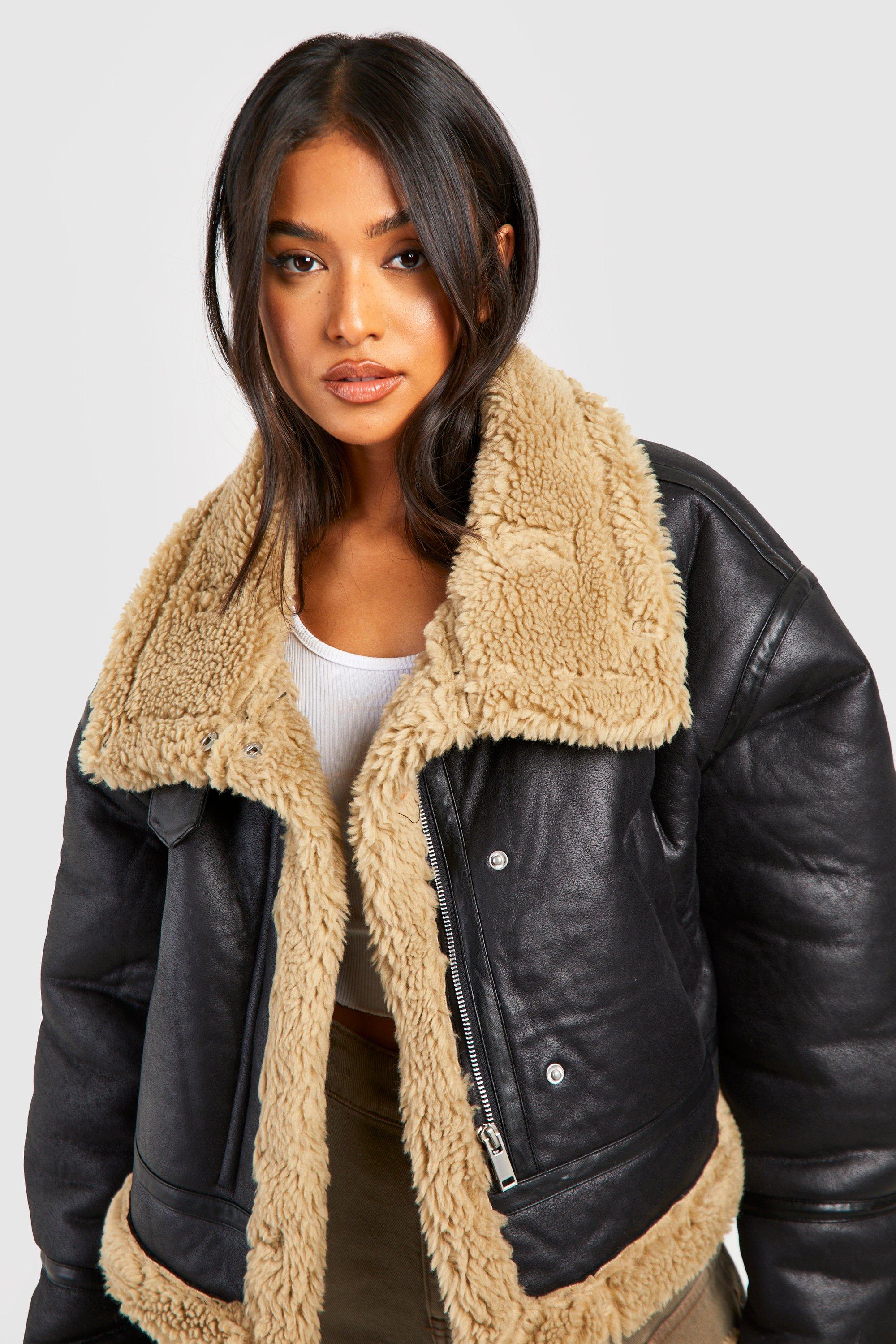 Petite on sale aviator jacket