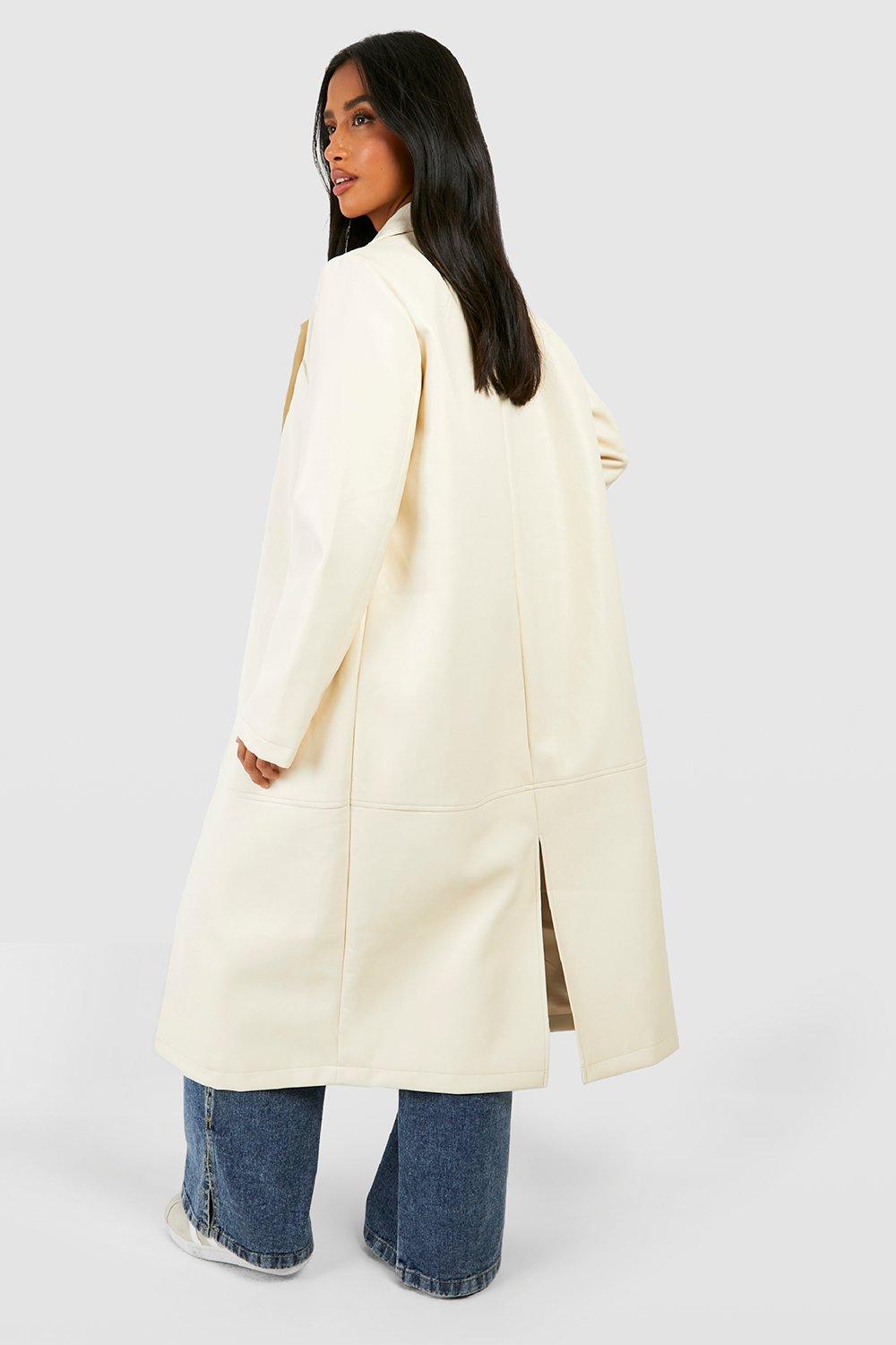 Stone Petite Smart Longline Coat