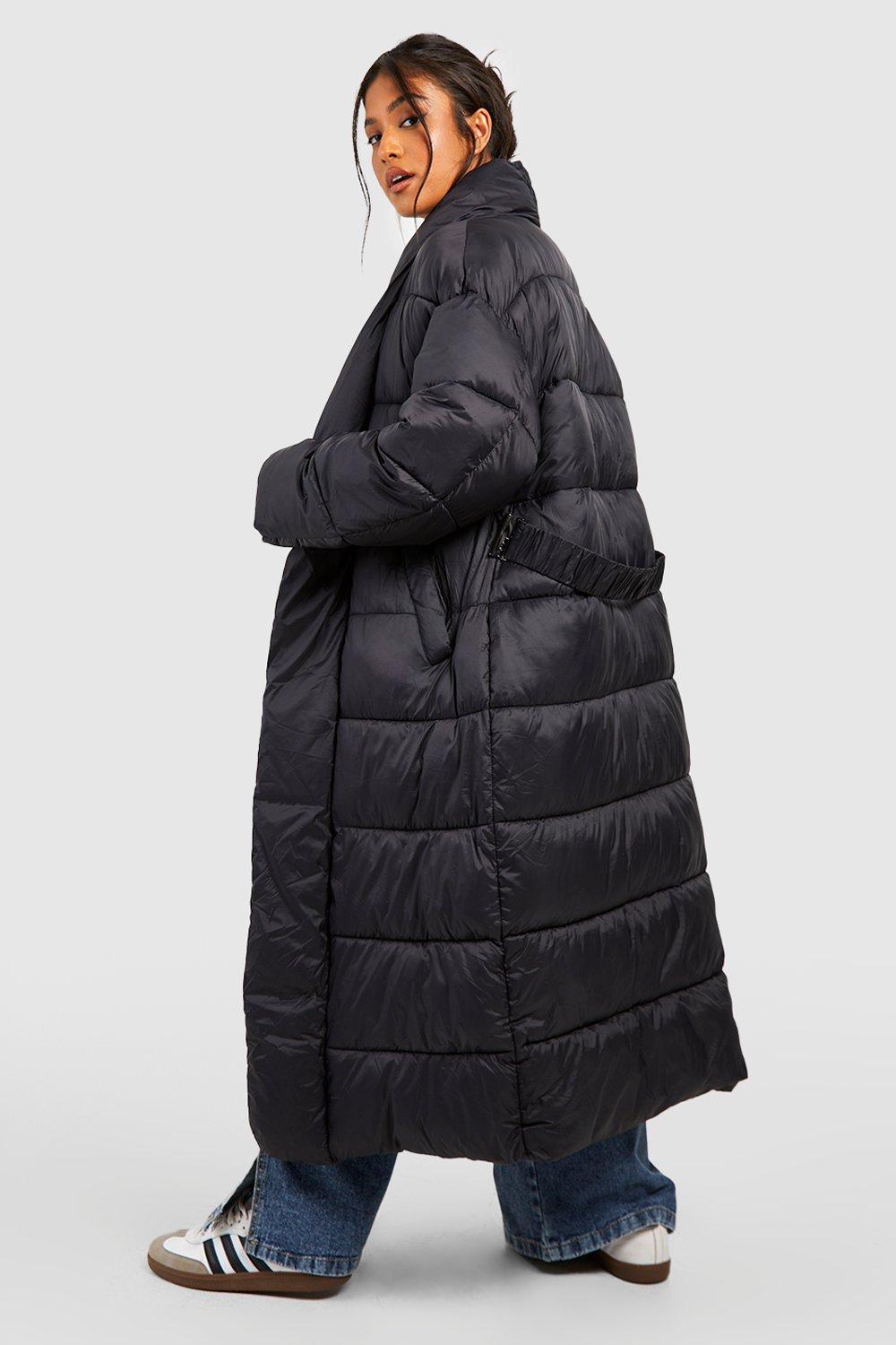 Petite Belted Duvet Puffer Jacket