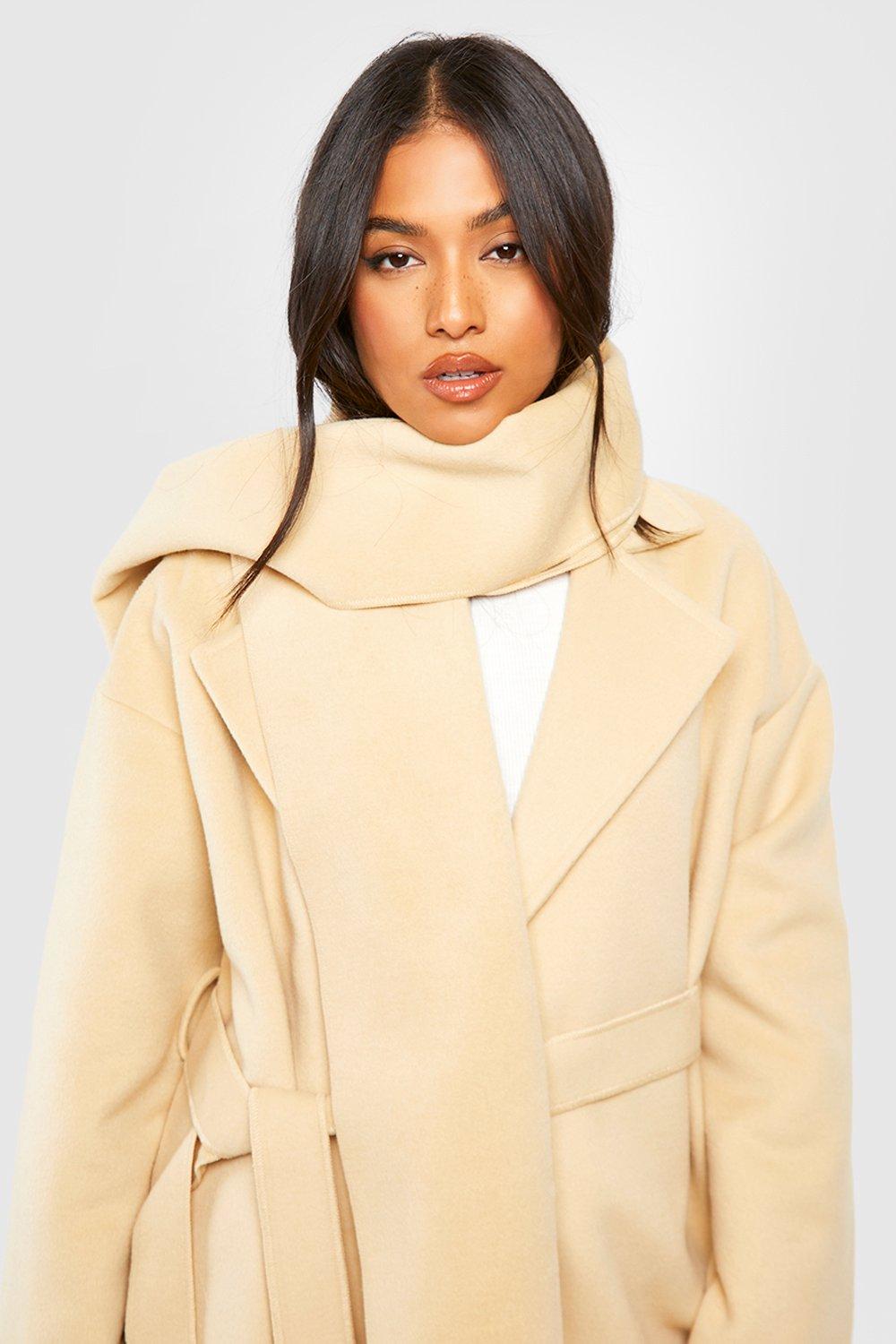 Wrap around store wool coat