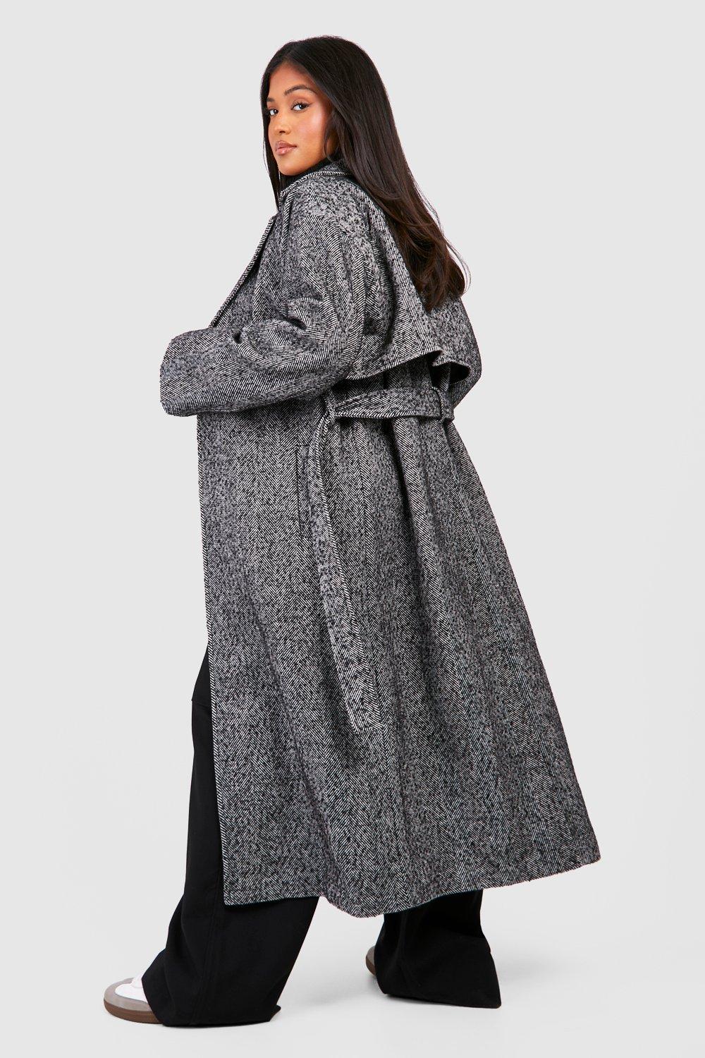 Petite herringbone sale coat