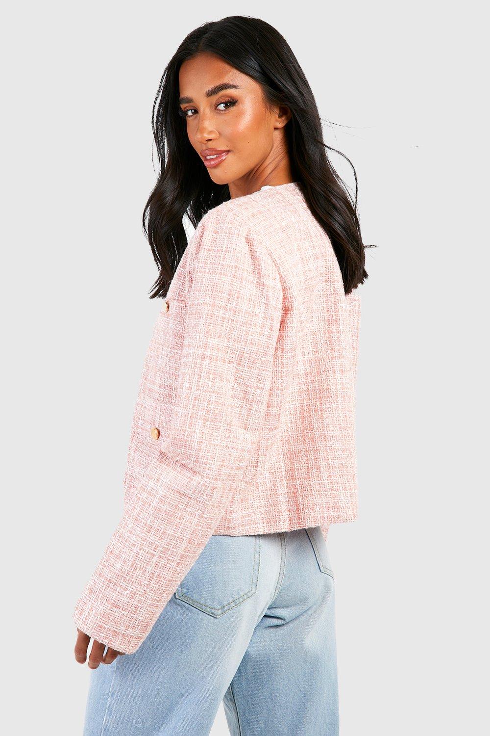 Pink store boucle jacket