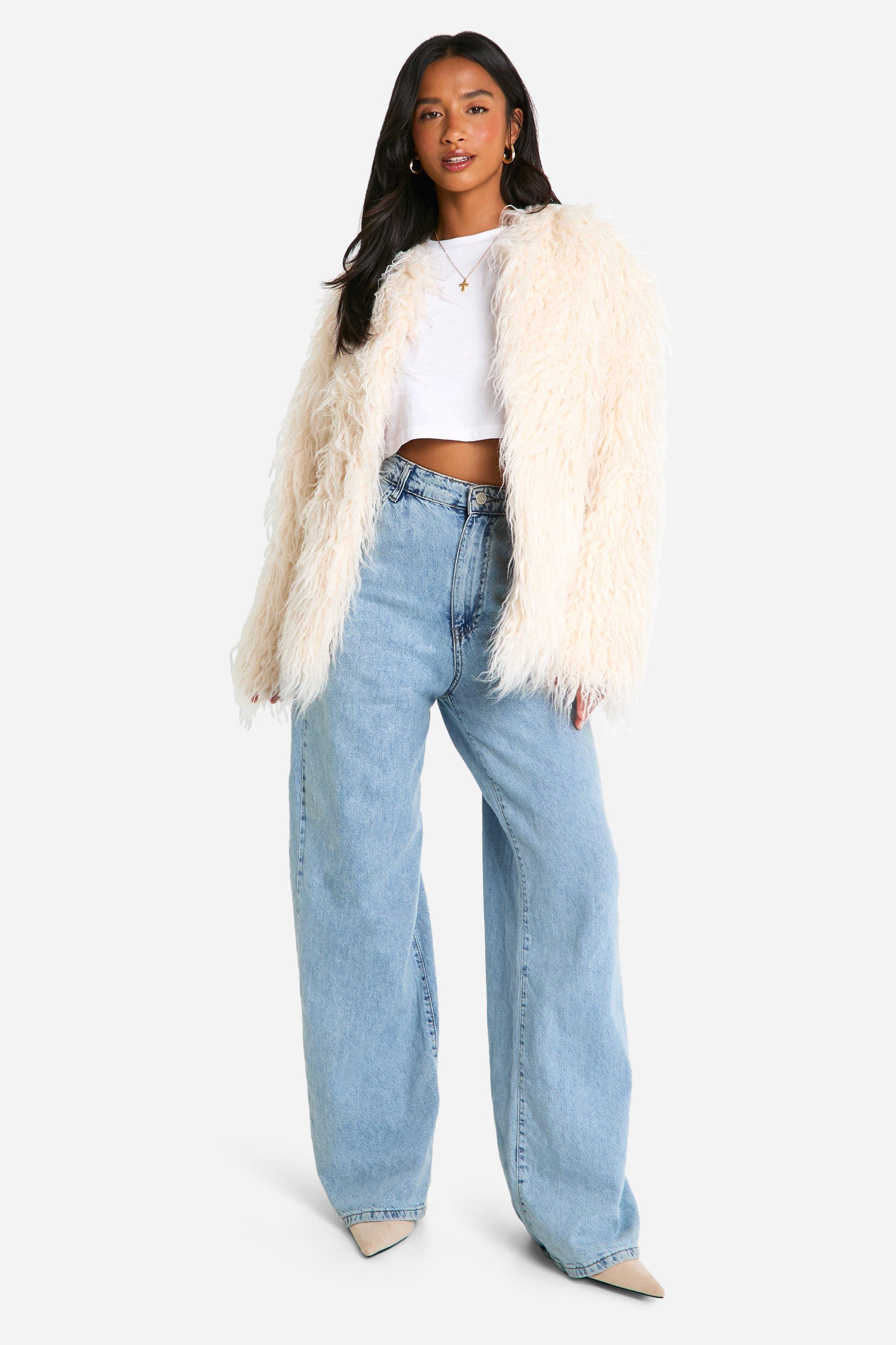 Boohoo mongolian fur on sale coat