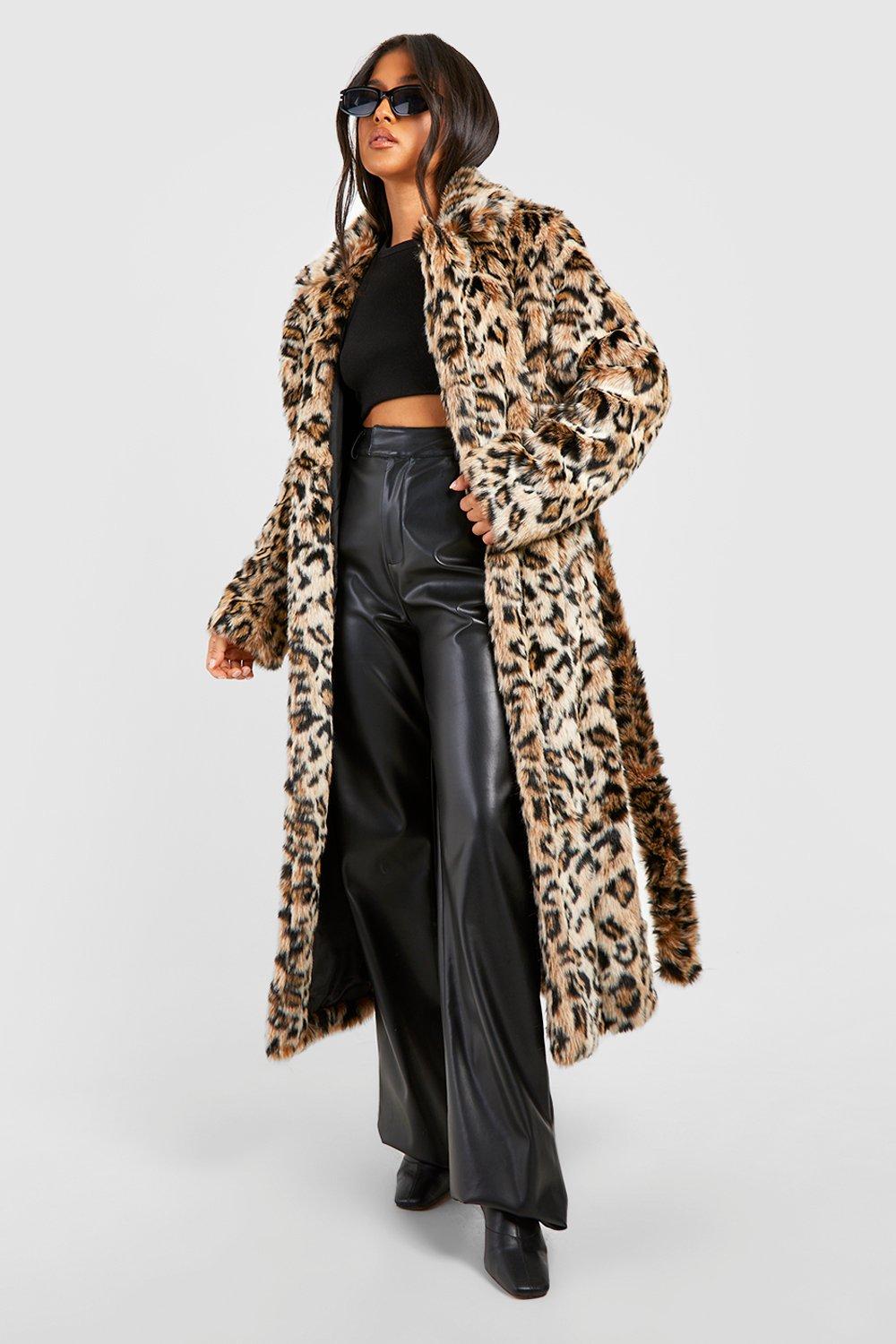 Manteau discount long leopard