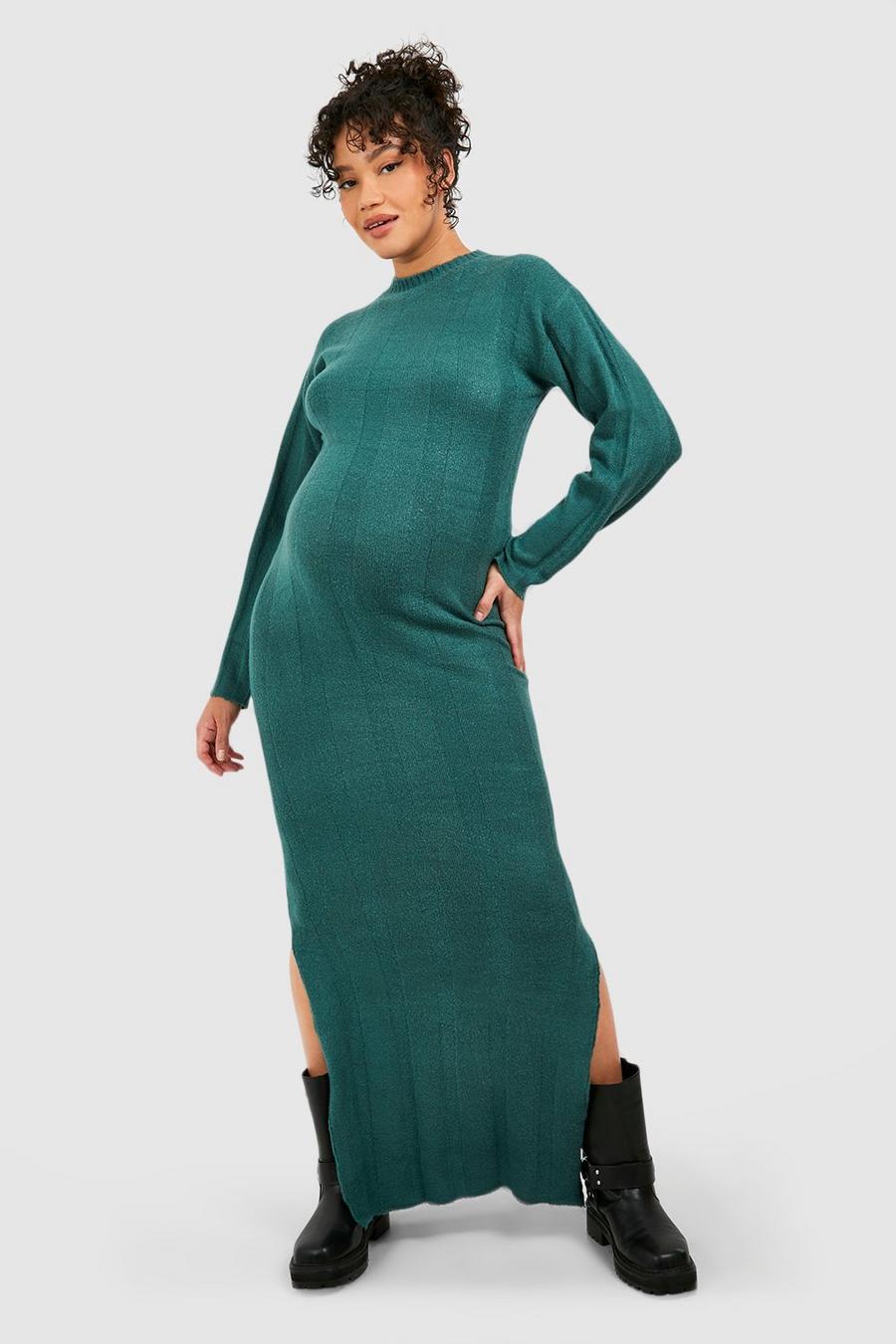 Bottle Maternity Wide Rib Knitted Maxi Dress